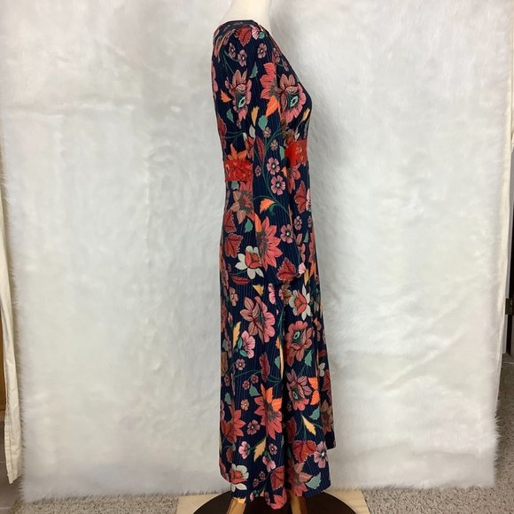 Anthropologie Aldomartins Long Sleeve Millefleur Floral Viscose Dress NWT - Picture 5 of 8